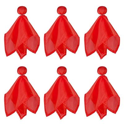 6 Pieces Football Referee Flag Tossing Flags Football Penalty Flag Footballs Challenge Flags for Party Accessory, Red