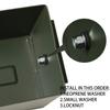 Aolamegs 50 Cal Ammo Can with Pre-Installed Locking Hardware and Combination Padlock view 3