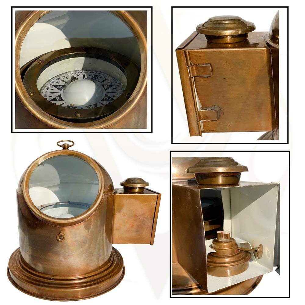 AV Vintage Ship's Binnacle Floating Dial Gimbals Compass A Sailor Gift Nautical Vintage Gifts for Boat