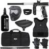 Action Village Empire Axe 2.0 Level 1 Protector Paintball Gun Package Kit (Dust Black/Dust Silver, Glove Size: Large/X-Large)