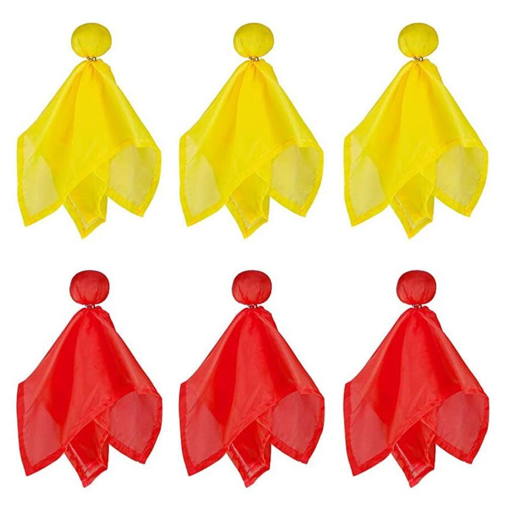 6 Pieces Football Referee Flag Tossing Flags Football Penalty Flag Footballs Challenge Flags for Party Accessory(Yellow, Red)