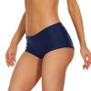 Annbon Scrunch Butt Bikini Bottoms Mid Rise Ruched Boy Short Low Waisted Swim Bottoms Low Rise Swimsuit Bathing Suit Bottoms Only for Women Full Coverage L Navy view 2