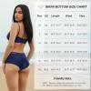Annbon Scrunch Butt Bikini Bottoms Mid Rise Ruched Boy Short Low Waisted Swim Bottoms Low Rise Swimsuit Bathing Suit Bottoms Only for Women Full Coverage L Navy view 4