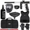 Action Village Empire Axe 2.0 Level 1 Protector Paintball Gun Package Kit (Dust Black/Dust Silver, Glove Size: Small/Medium)