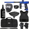 Action Village Empire Axe 2.0 Level 1 Protector Paintball Gun Package Kit (Dust Blue/Dust Black, Glove Size: Large/X-Large)