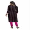 Miraan Women's Cotton Printed Readymade Salwar Suit XX-Large Black view 2
