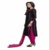 Miraan Women's Cotton Printed Readymade Salwar Suit XX-Large Black view 3
