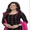 Miraan Women's Cotton Printed Readymade Salwar Suit XX-Large Black view 4