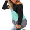 Andongnywell Women's Long-Sleeved one-Neck Loose Twist Casual T-Shirt Casual Soft Knot Side Twists Knit Blouse Top (Black 1,Large) view 3