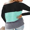 Andongnywell Women's Long-Sleeved one-Neck Loose Twist Casual T-Shirt Casual Soft Knot Side Twists Knit Blouse Top (Black 1,Large) view 4