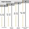 Yaheetech Dance Pole Spinning Static Dance Pole Portable Removable for Home Club Bar Gym 44.5-108.3 Height Adjustable & Weight Capacity 500lb view 3