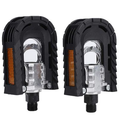 1 Pair Lightweight Black Pedals Replacement, Convenient Foldable Metal Bicycle Pedals Replacement Part for Bicycle Pedal Accessory