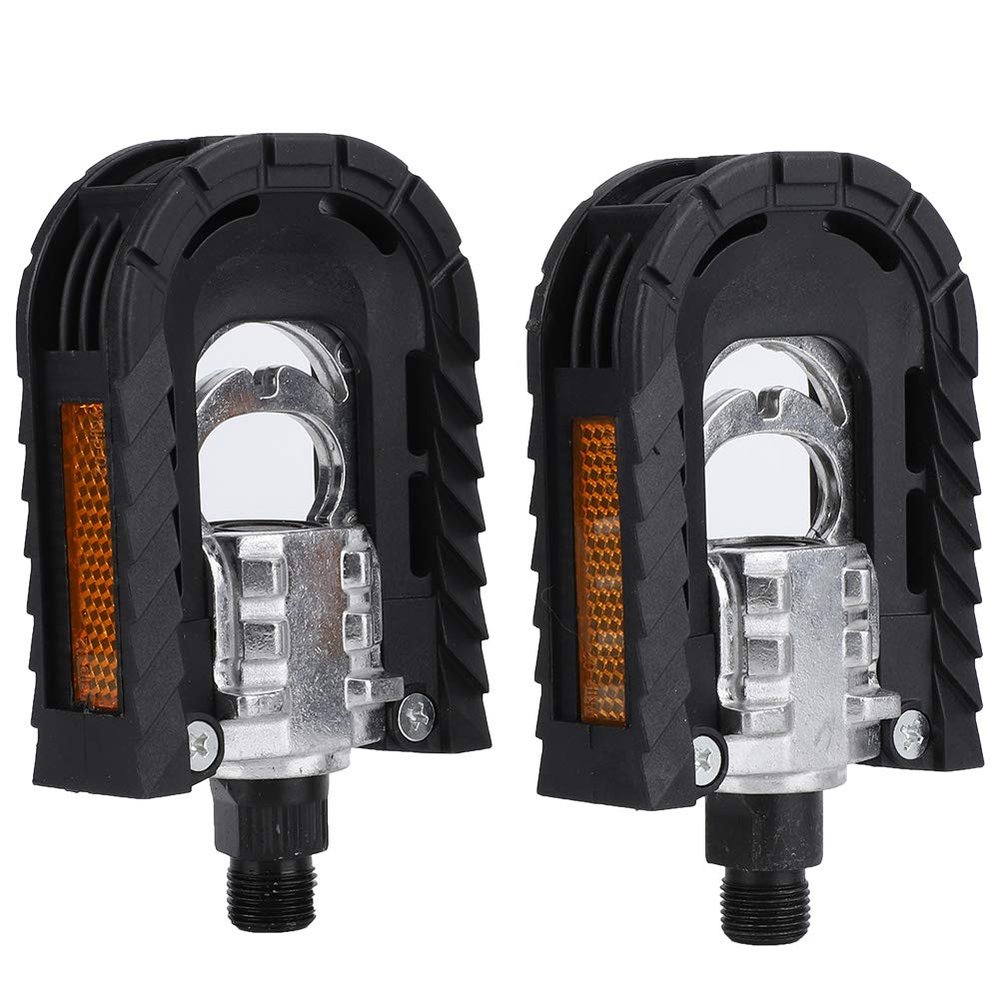1 Pair Lightweight Black Pedals Replacement, Convenient Foldable Metal Bicycle Pedals Replacement Part for Bicycle Pedal Accessory