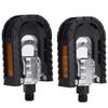 1 Pair Lightweight Black Pedals Replacement, Convenient Foldable Metal Bicycle Pedals Replacement Part for Bicycle Pedal Accessory view 1