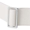 Buyless Fashion Kids Toddlers Baby Adjustable Elastic Dress Stretch Belt with Silver Buckle - 5096-Ivory view 3