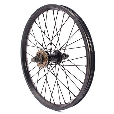 KHE 18 Inch BMX Rear Wheel 14 mm Black Anodised Aluminium TDI Rim 36 Hole 16Z Sprocket