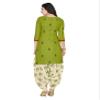 Miraan Women's Cotton Printed Readymade Salwar Suit X-Large Green view 2