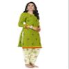 Miraan Women's Cotton Printed Readymade Salwar Suit X-Large Green view 3