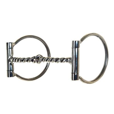 Aime Imports Offset Twisted Wire D-Ring Snaffle Bit