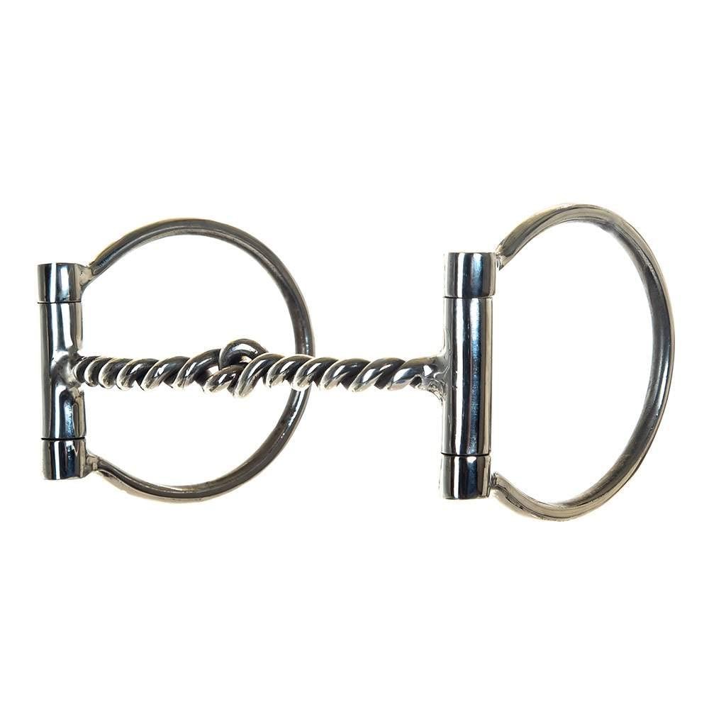 Aime Imports Offset Twisted Wire D-Ring Snaffle Bit
