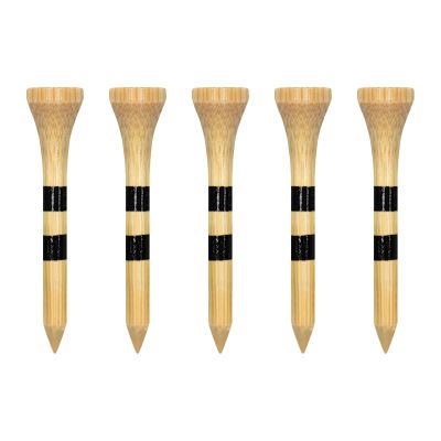 Zivisk Wooden Golf Tees 2-1/8 inch 100 Count, 2.25" Short Golf Wood Bamboo Tees(Natural Color,54mm)