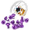 12PCS Bike Disc Brake Rotor Bolts Torx T25 Bolts M5x10mm Bicycle Rotor Screws for Road MTB Mountain Bike, Purple view 2