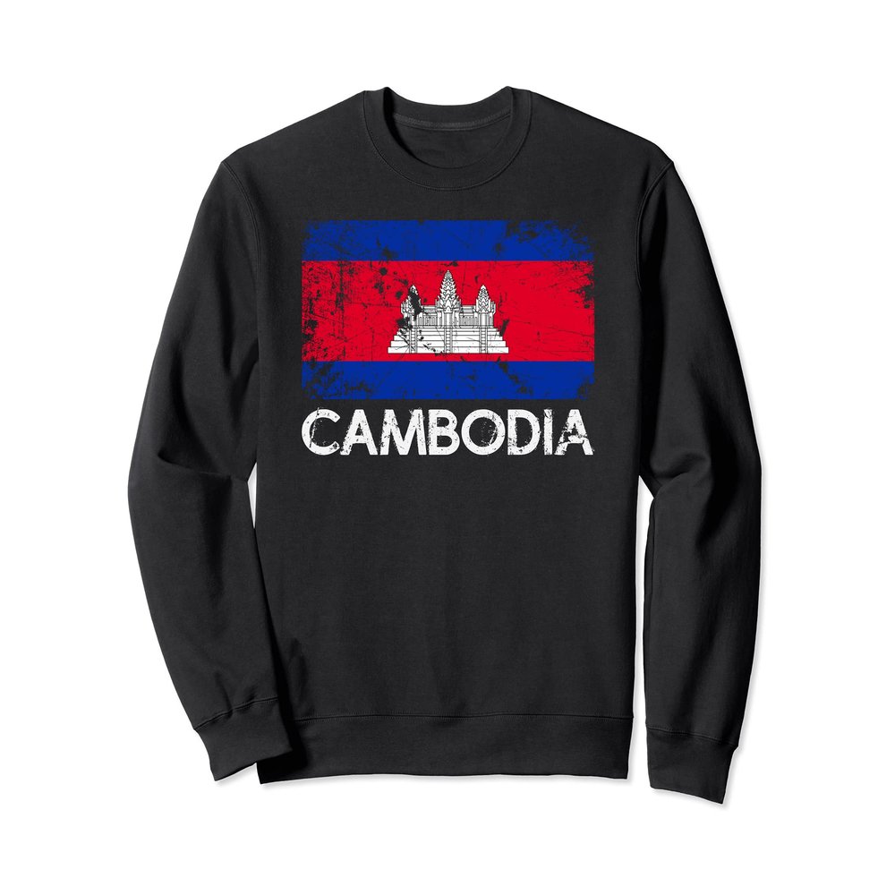 Cambodian Flag | Vintage Made In Cambodia Gift Sweatshirt
