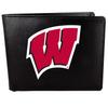 Siskiyou Sports NCAA Wisconsin Badgers Leather Bi-fold Wallet & Valet Key Chain, Black, One Size view 2