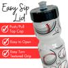 50 Strong 22oz Kids Sports Squeeze Water Bottle  BPA-Free with Pull Top Cap  Durable & Reusable for School, Boys & Girls  Made in USA  Baseball Theme view 4