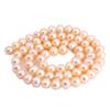Natural 5-6mm Nearly Round White Pink Purple Gray Black Multi Feshwater Pearl Jewelry Loose Gemstone Beads Strand 14" Natural Stone for Necklace Bracelet DIY Design (Pink) view 1