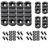 Gotical Combo of (3-Slot & 5-Slot) MLOK Section Adapter Super Value Picatinny Section Adapter for 3-Slot and 5-Slot Rail, 8-Pack, Black view 1