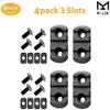 Gotical Combo of (3-Slot & 5-Slot) MLOK Section Adapter Super Value Picatinny Section Adapter for 3-Slot and 5-Slot Rail, 8-Pack, Black view 3