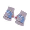 Children's Flip Cartoon Gloves Infant Boys Girls Baby Half Finger Wool Cold Protection Lovely Gloves Keep Warm in Autumn and Winter 1-2 Years Old (Color : Dark Green-B) view 1