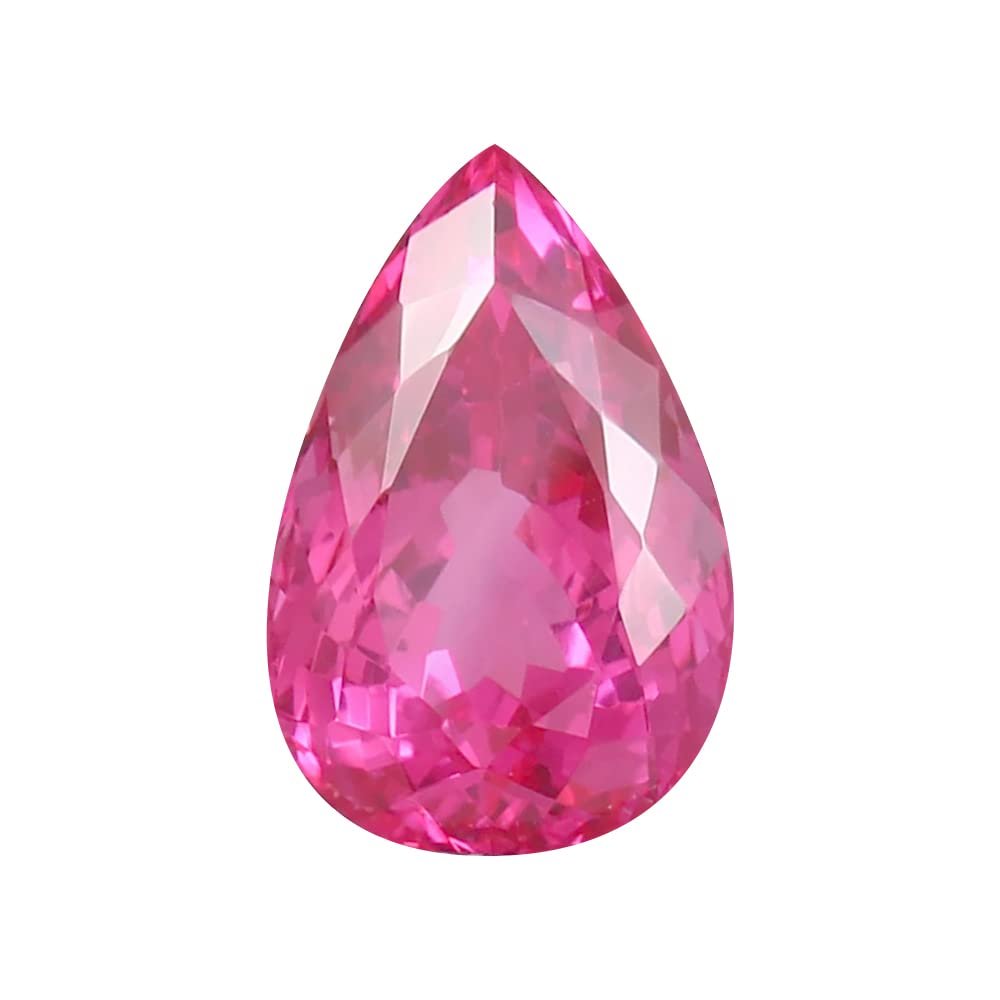 6x4mm Synthetic Pear Cut AAA Swiss Made Rough Pink Sapphire