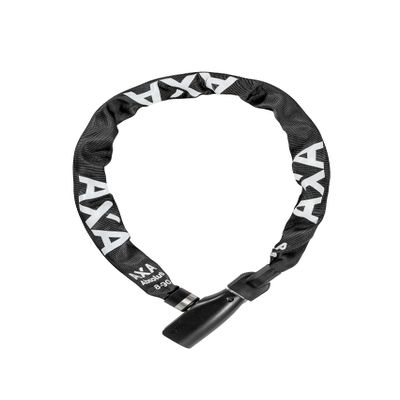 AXA Absolute 8-90 Bike Chain Lock, 1.8 Feet Long 10mm Steel Chain Heavy Duty Anti-Theft Sold Secure Silver Bicycle Chain Lock with Keys for E-Bike, Motorcycle, Scooter, Bicycle, Fence