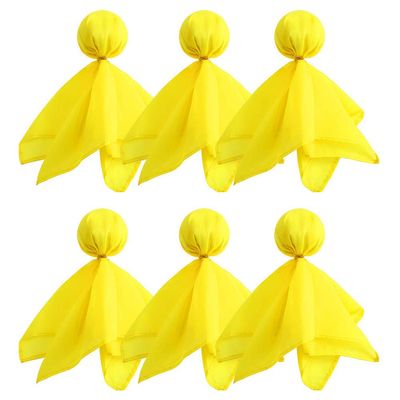 6 Pieces Football Referee Flag Tossing Flags Football Penalty Flag Footballs Challenge Flags for Party Accessory, Yellow