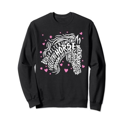 Horse For Girls Horseback Riding Ride Lover Equestrian Rider Sweatshirt