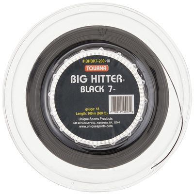 Tourna Big Hitter Black7 Ultimate Spin Polyester, Black (BHBK7-200-18)