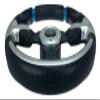Pactrade Marine Boat Pontoon Non- Magnetic Steering Wheel Aluminum Frame Polyurethane (PU) Sleeves 3 Spokes 12-1/2" Diameter Aluminum Hub with 3/4" Tapered Bore (Black) view 4