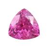 3x3mm Synthetic Trillion Cut AAA Swiss Made Rough Pink Sapphire view 1