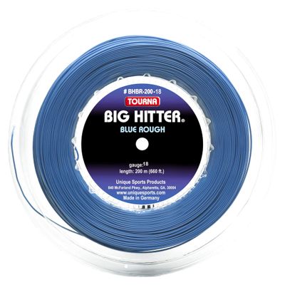 Tourna Big Hitter Blue Rough Maximum Spin Polyester Tennis String (BHBR-200-18)