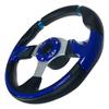 Pactrade Marine Boat Pontoon Non- Magnetic Steering Wheel Aluminum Frame Polyurethane (PU) Sleeves 3 Spokes 12-1/2" Diameter Aluminum Hub with 3/4" Tapered Bore (Navy Blue) view 2