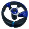 Pactrade Marine Boat Pontoon Non- Magnetic Steering Wheel Aluminum Frame Polyurethane (PU) Sleeves 3 Spokes 12-1/2" Diameter Aluminum Hub with 3/4" Tapered Bore (Navy Blue) view 3