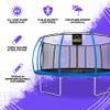 Machrus Moxie Trampoline 6FT 8FT 10FT 12FT 14FT 15FT 16FT, Recreational Trampolines for Kids and Adults- Outdoor Trampoline with Enclosure Net, Flex Fiber-Glass Rod & Curved Poles- ASTM Approved view 2