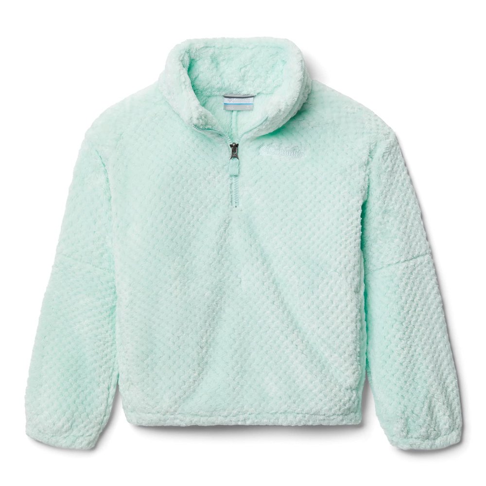 Columbia Youth Girls Fire Side II Sherpa Half Zip, Sea Ice, X-Small