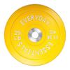 BalanceFrom Color Coded Olympic Bumper Plate Weight Plate with Steel Hub, 25LB Single view 1