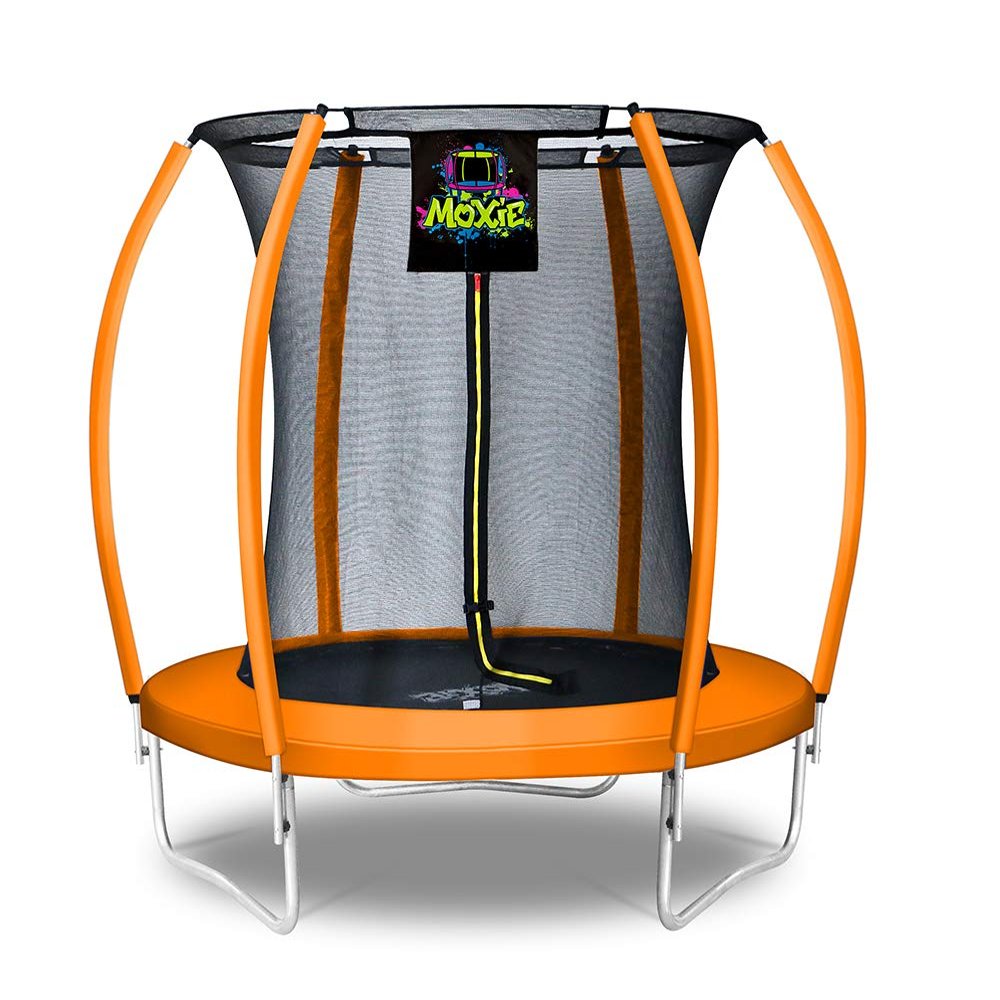 Machrus Moxie Trampoline 6FT 8FT 10FT 12FT 14FT 15FT 16FT, Recreational Trampolines for Kids and Adults- Outdoor Trampoline with Enclosure Net, Flex Fiber-Glass Rod & Curved Poles- ASTM Approved