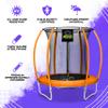 Machrus Moxie Trampoline 6FT 8FT 10FT 12FT 14FT 15FT 16FT, Recreational Trampolines for Kids and Adults- Outdoor Trampoline with Enclosure Net, Flex Fiber-Glass Rod & Curved Poles- ASTM Approved view 2