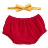 Baby Boys Cake Smash Clothes Diaper Covers Bloomers Bow Tie 2PCS Set First 1st 2nd Birthday Outfit for Photo Prop Party Red + Yellow Bowtie 3-24 Months view 2
