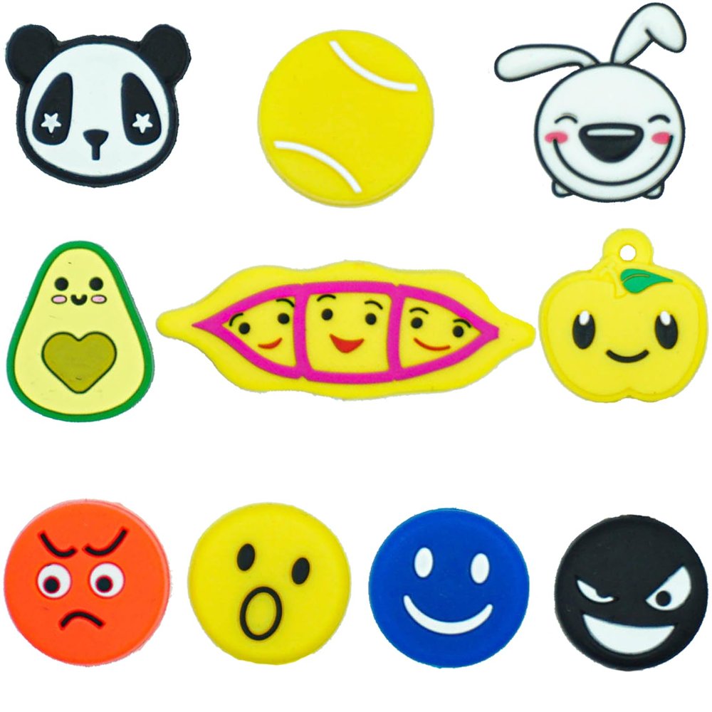 Tannius Tennis Racket Vibration Dampener 10 Pack, with 4 Distinctive Categories of Designs, Tennis Shock Absorber, Excel on The Tennis Court, Perfect Tennis Gift